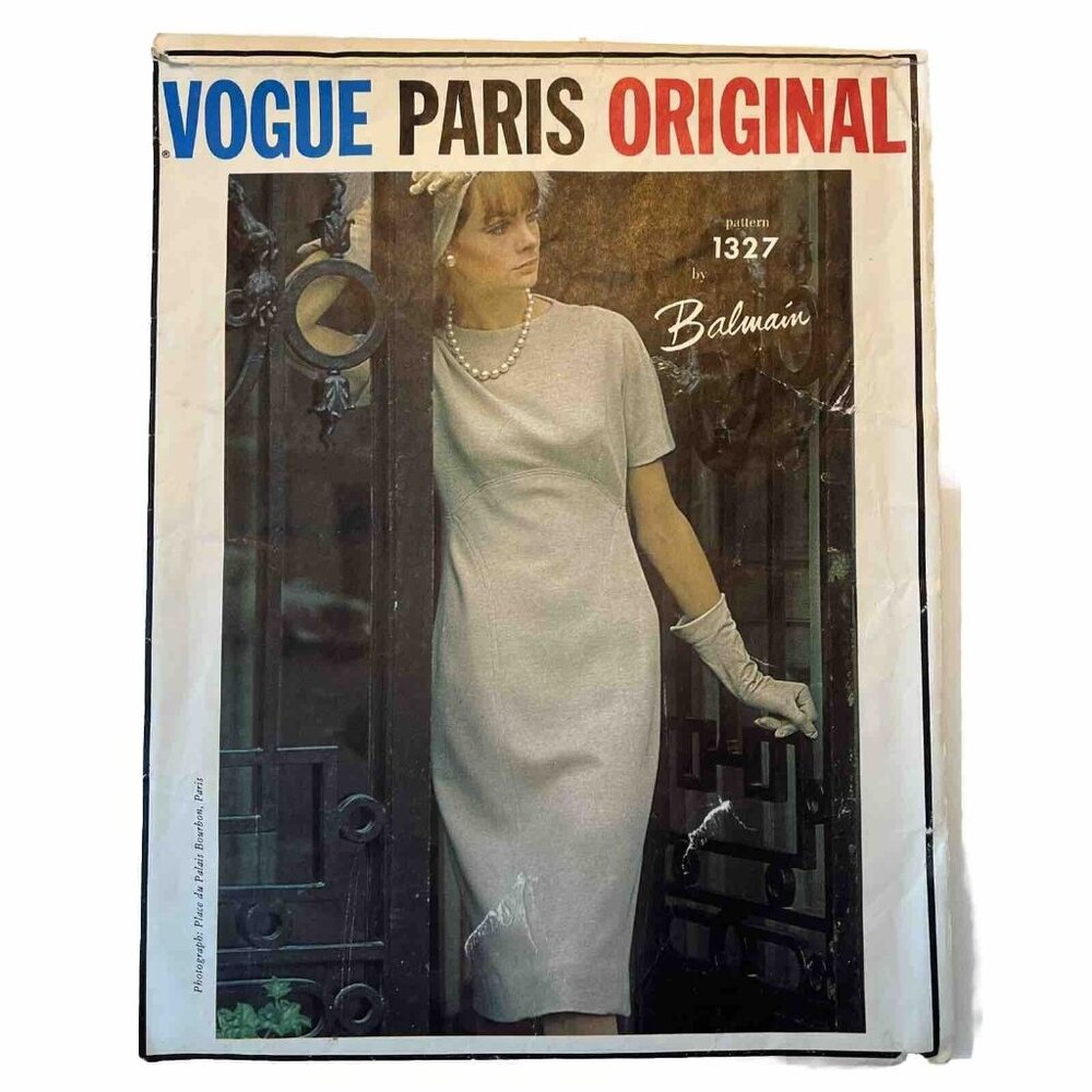 Vogue Paris 1327 Balmain Semi-Fitted Dress High Curve Waistline Size 10 Bust 31